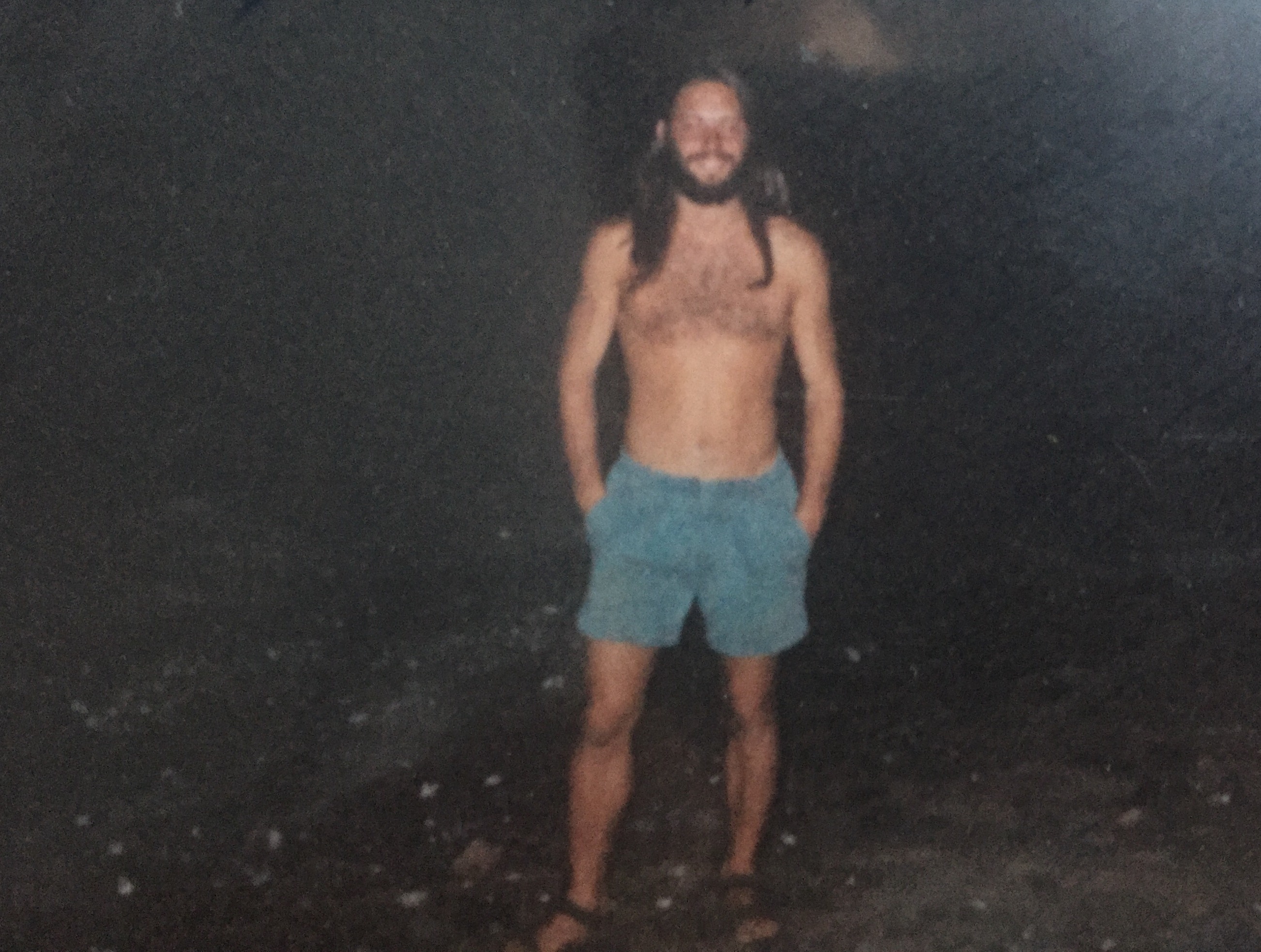 Conor standing outside at night, early days in the valley